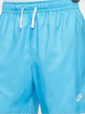 Nike Sky Blue Athletic Shorts with White Trim